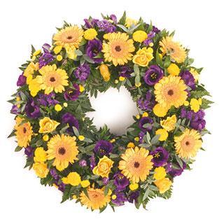 Yellow and Purple Wreath