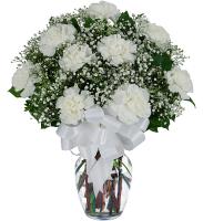 White Carnation Bouquet